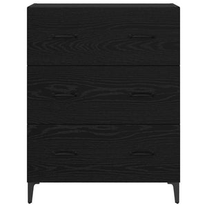 Credenza con cassetto Rovere Nero 69,5 x 34 x 90 cm 880645