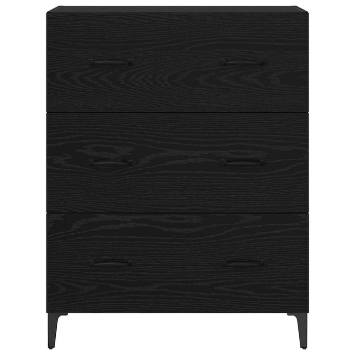 Credenza con cassetto Rovere Nero 69,5 x 34 x 90 cm 880645