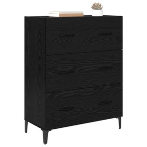 Credenza con cassetto Rovere Nero 69,5 x 34 x 90 cm 880645