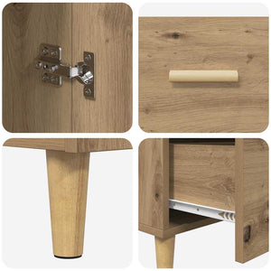 Credenza rovere artigianale 34 x 69.5 x 90 cm Legno multistrato 880653