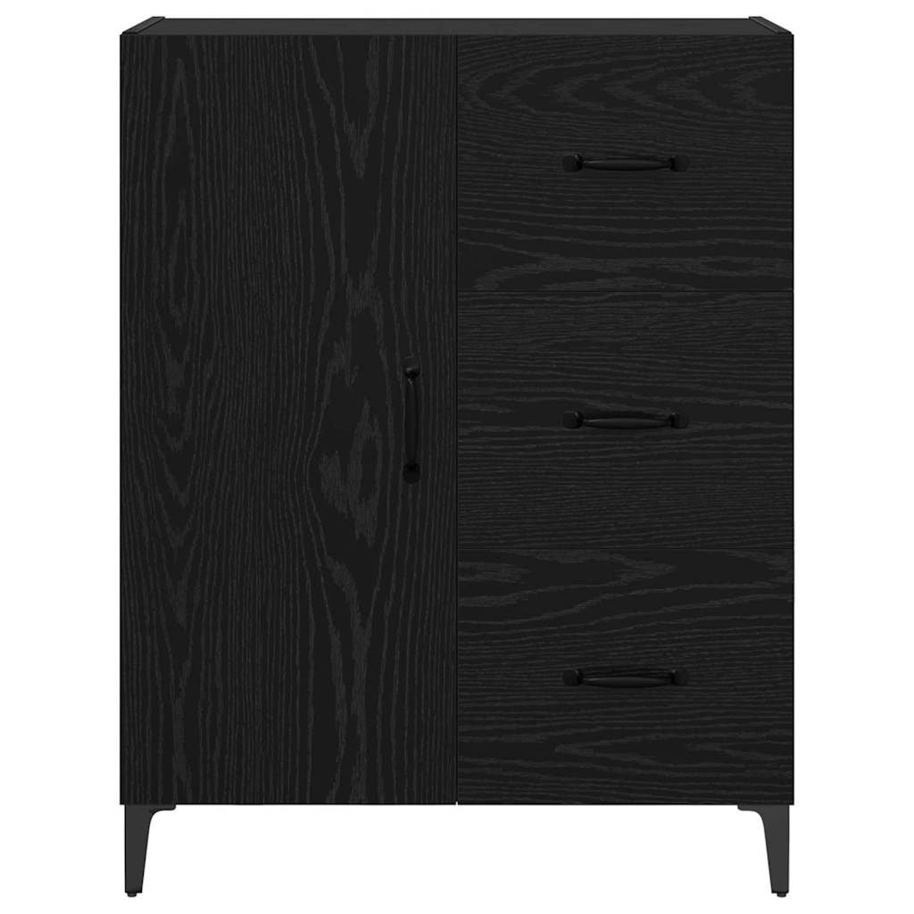 Credenza Rovere Nero 69,5 x 34 x 90 cm Legno multistrato 880663