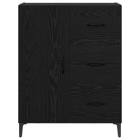 Credenza Rovere Nero 69,5 x 34 x 90 cm Legno multistrato 880663