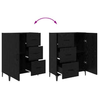Credenza Rovere Nero 69,5 x 34 x 90 cm Legno multistrato 880663