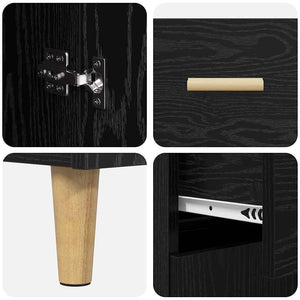 Credenza Rovere nero 34 x 69.5 x 89 cm Legno multistrato 880672