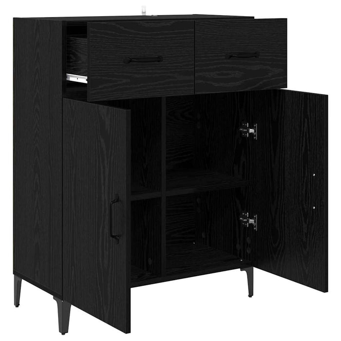 Credenza Rovere nero 34 x 69.5 x 90 cm Legno multistrato 880681