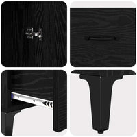 Credenza con cassetto Rovere Nero 70 x 31 x 115 cm 880700