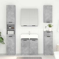 Mobile da Bagno con porta Grigio cemento 64,5 x 33,5 x 59 cm 880740