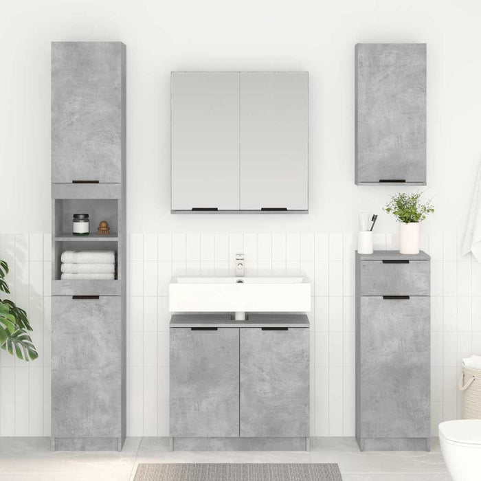 Mobile da Bagno con porta Grigio cemento 64,5 x 33,5 x 59 cm 880740