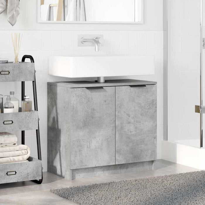 Mobile da Bagno con porta Grigio cemento 64,5 x 33,5 x 59 cm 880740