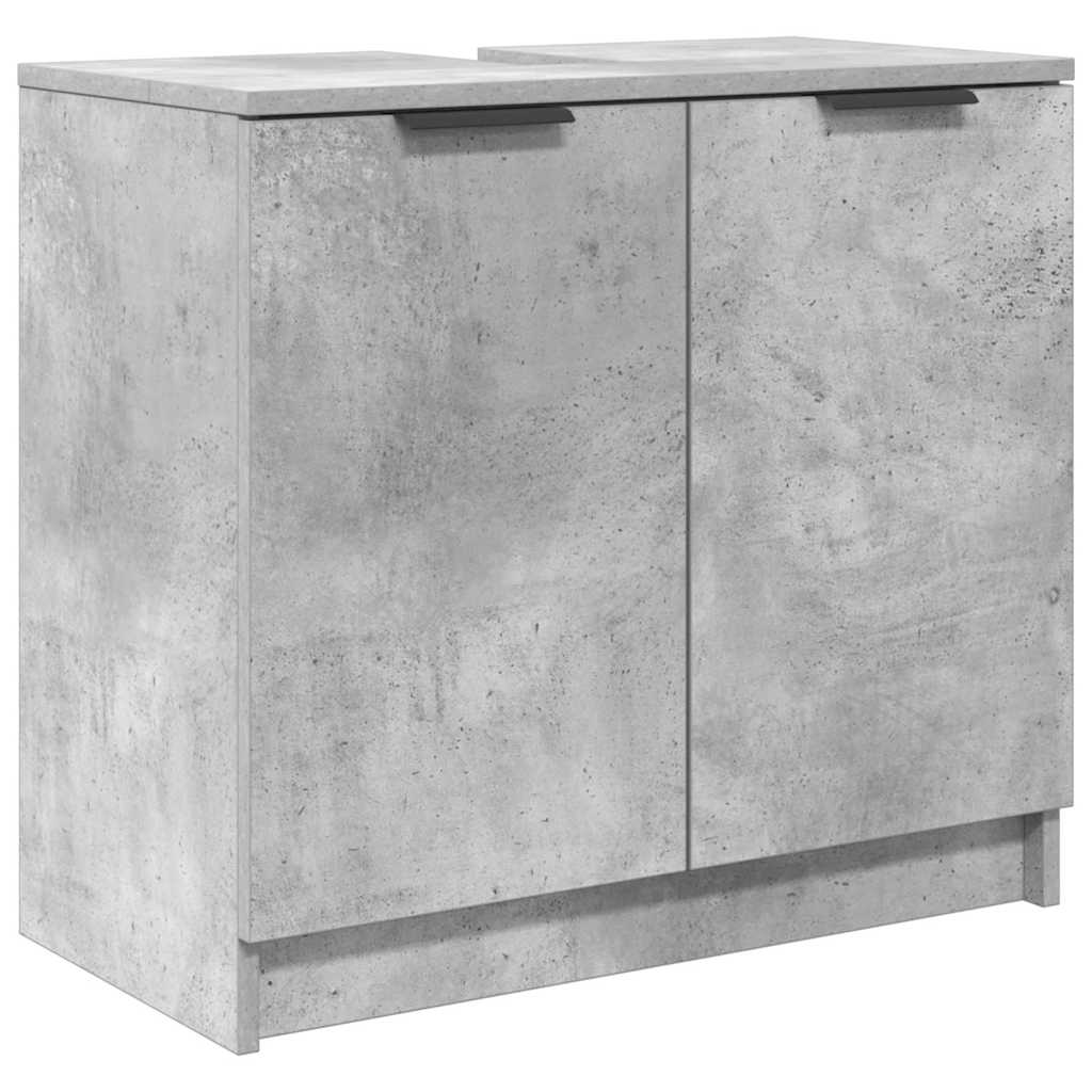 Mobile da Bagno con porta Grigio cemento 64,5 x 33,5 x 59 cm 880740