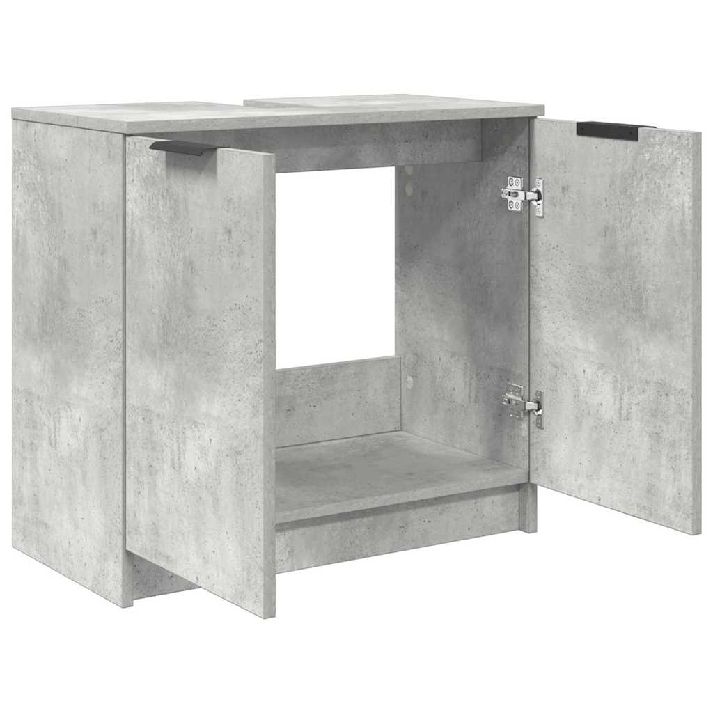 Mobile da Bagno con porta Grigio cemento 64,5 x 33,5 x 59 cm 880740