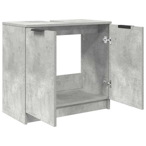 Mobile da Bagno con porta Grigio cemento 64,5 x 33,5 x 59 cm 880740