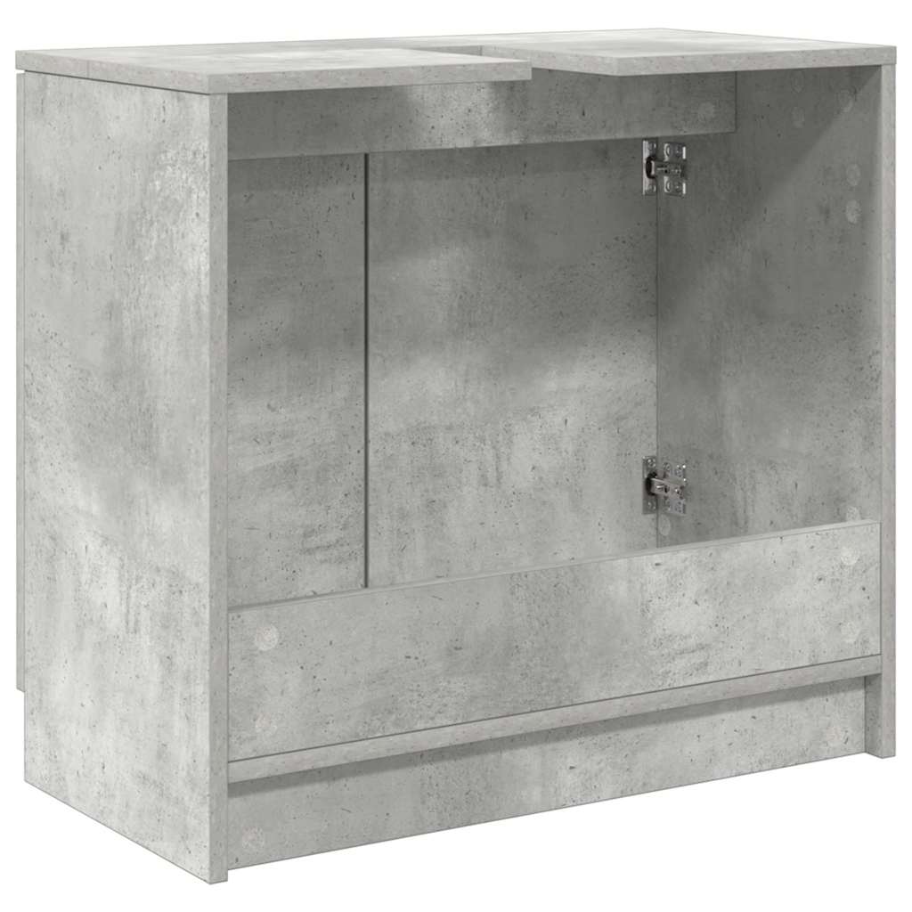 Mobile da Bagno con porta Grigio cemento 64,5 x 33,5 x 59 cm 880740