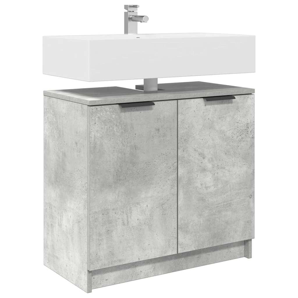 Mobile da Bagno con porta Grigio cemento 64,5 x 33,5 x 59 cm 880740