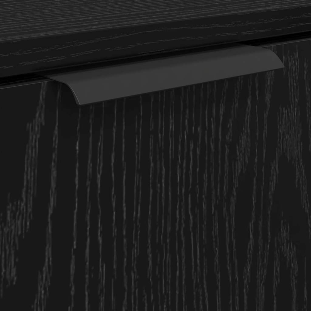 Mobile da Bagno con porta Rovere Nero 64,5 x 33,5 x 59 cm 880745