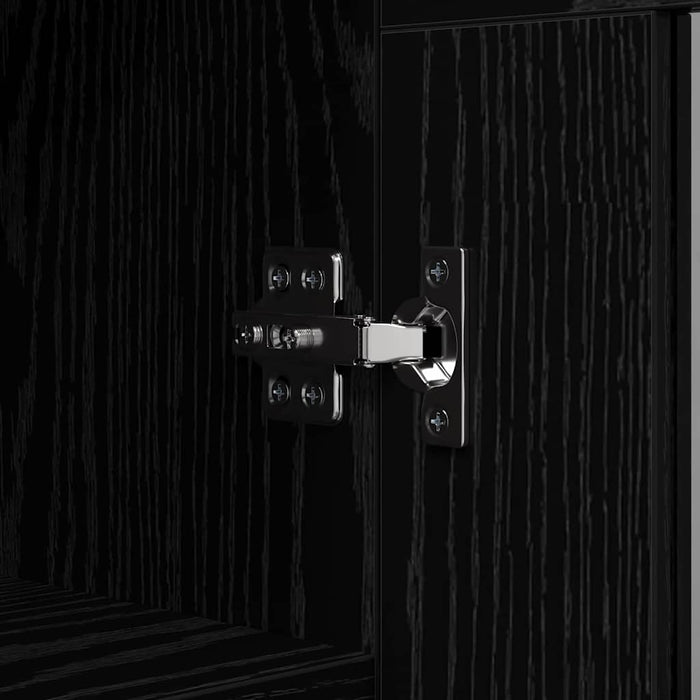 Credenza Rovere Nero 69,5 x 34 x 90 cm Legno multistrato 880823