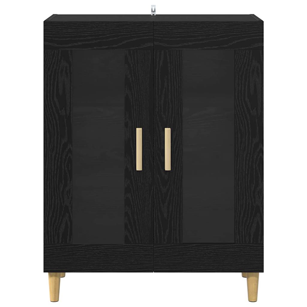 Credenza Rovere Nero 69,5 x 34 x 90 cm Legno multistrato 880823