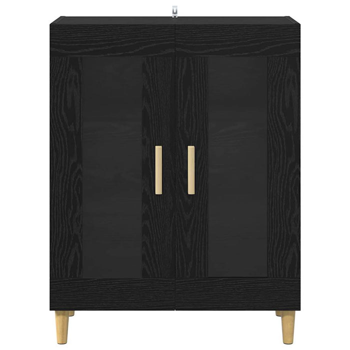 Credenza Rovere Nero 69,5 x 34 x 90 cm Legno multistrato 880823