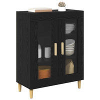 Credenza Rovere Nero 69,5 x 34 x 90 cm Legno multistrato 880823