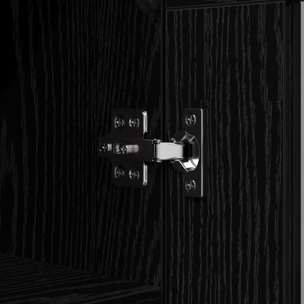 Credenza Rovere Nero 69,5 x 34 x 90 cm 880826