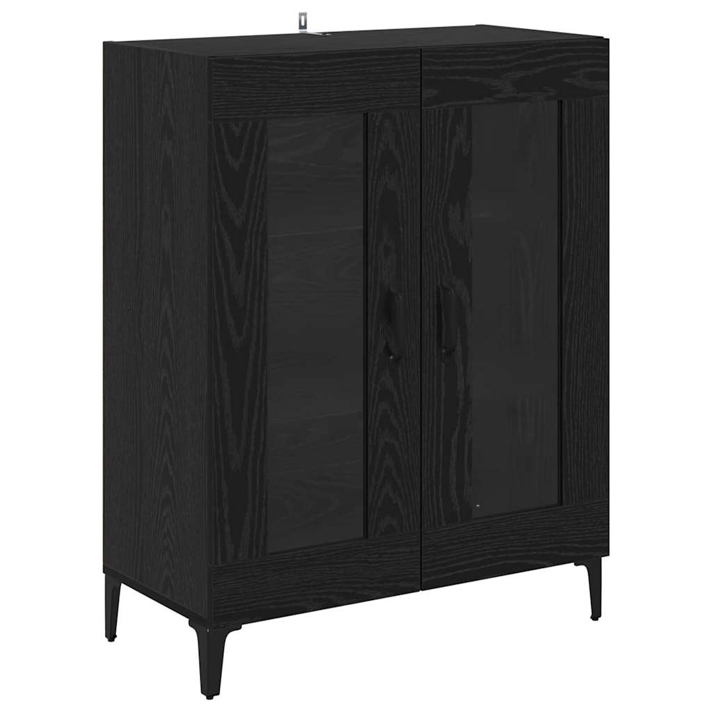 Credenza Rovere Nero 69,5 x 34 x 90 cm 880826