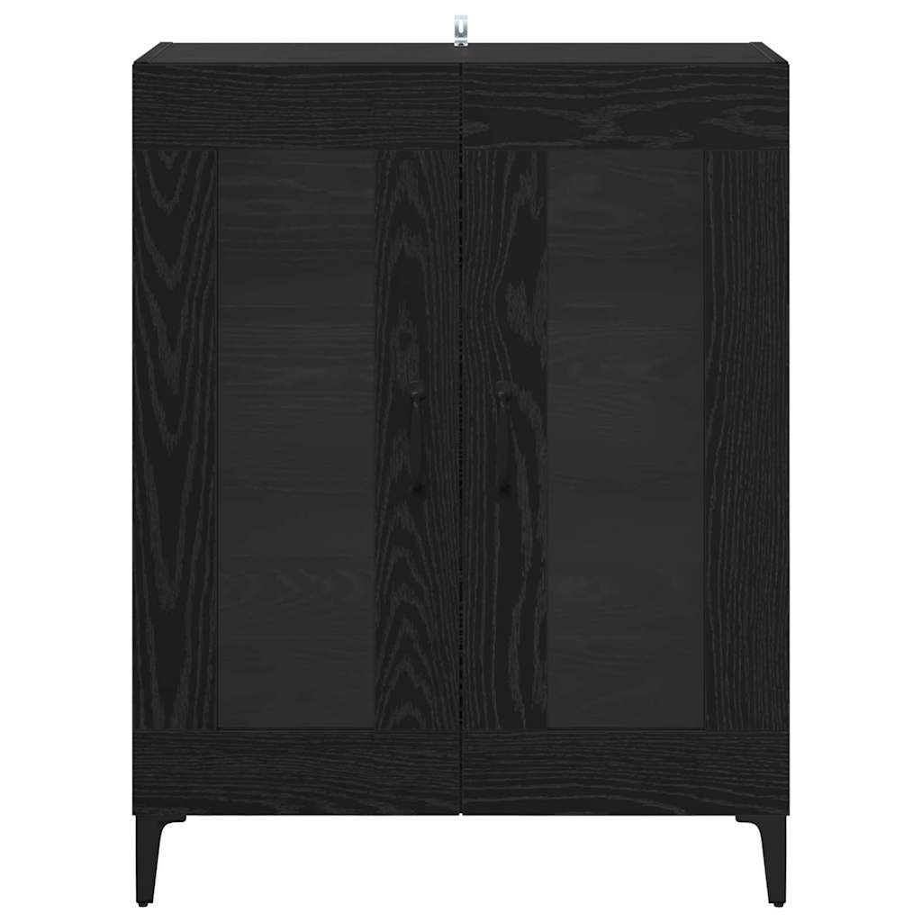 Credenza Rovere Nero 69,5 x 34 x 90 cm 880826