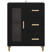 Credenza Rovere Nero 69,5 x 34 x 90 cm Legno multistrato 880835