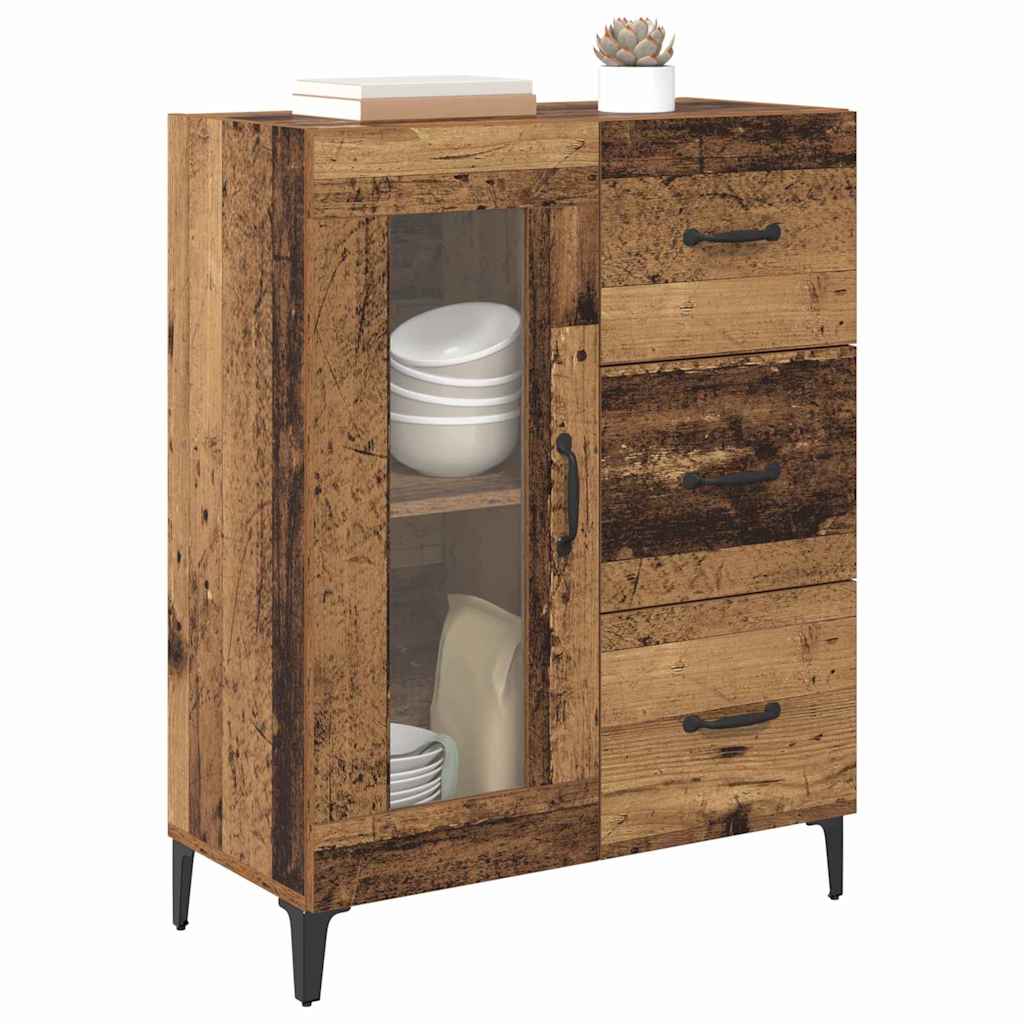 Credenza con Cassetto-Buffet-Armadio da cucina Legno vecchio 69,5 x 34 x 90 cm 262937