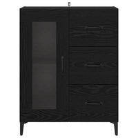 Credenza con cassetto Rovere Nero 69,5 x 34 x 90 cm 880844