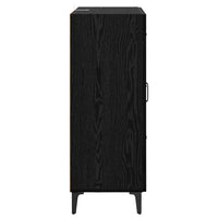 Credenza con cassetto Rovere Nero 69,5 x 34 x 90 cm 880844