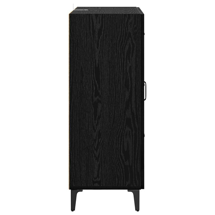Credenza con cassetto Rovere Nero 69,5 x 34 x 90 cm 880844