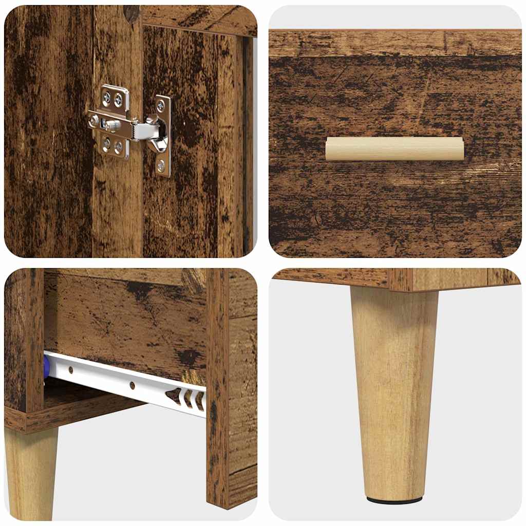 Credenza-Buffet-Armadio da cucina Legno vecchio 70 x 31 x 115 cm Legno multistrato