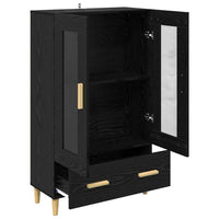 Credenza Rovere Nero 70 x 31 x 115 cm Legno multistrato 880853