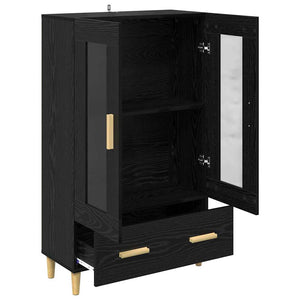 Credenza Rovere Nero 70 x 31 x 115 cm Legno multistrato 880853