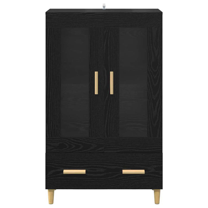 Credenza Rovere Nero 70 x 31 x 115 cm Legno multistrato 880853