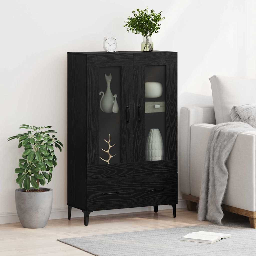Credenza con cassetto Rovere Nero 70 x 31 x 115 cm 880862