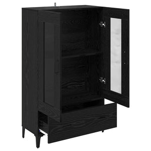 Credenza con cassetto Rovere Nero 70 x 31 x 115 cm 880862