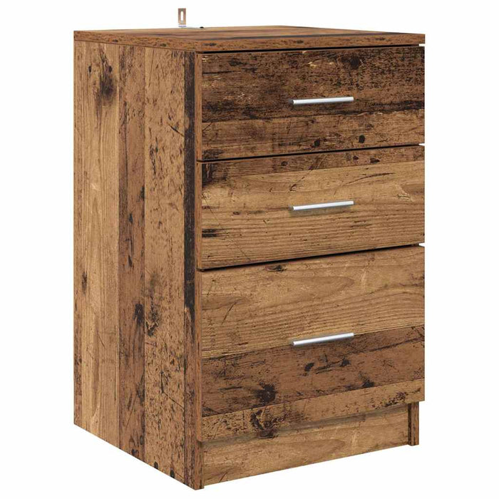 Armadio da Notte con cassetto Legno vecchio 40 x 40 x 63 cm 880914