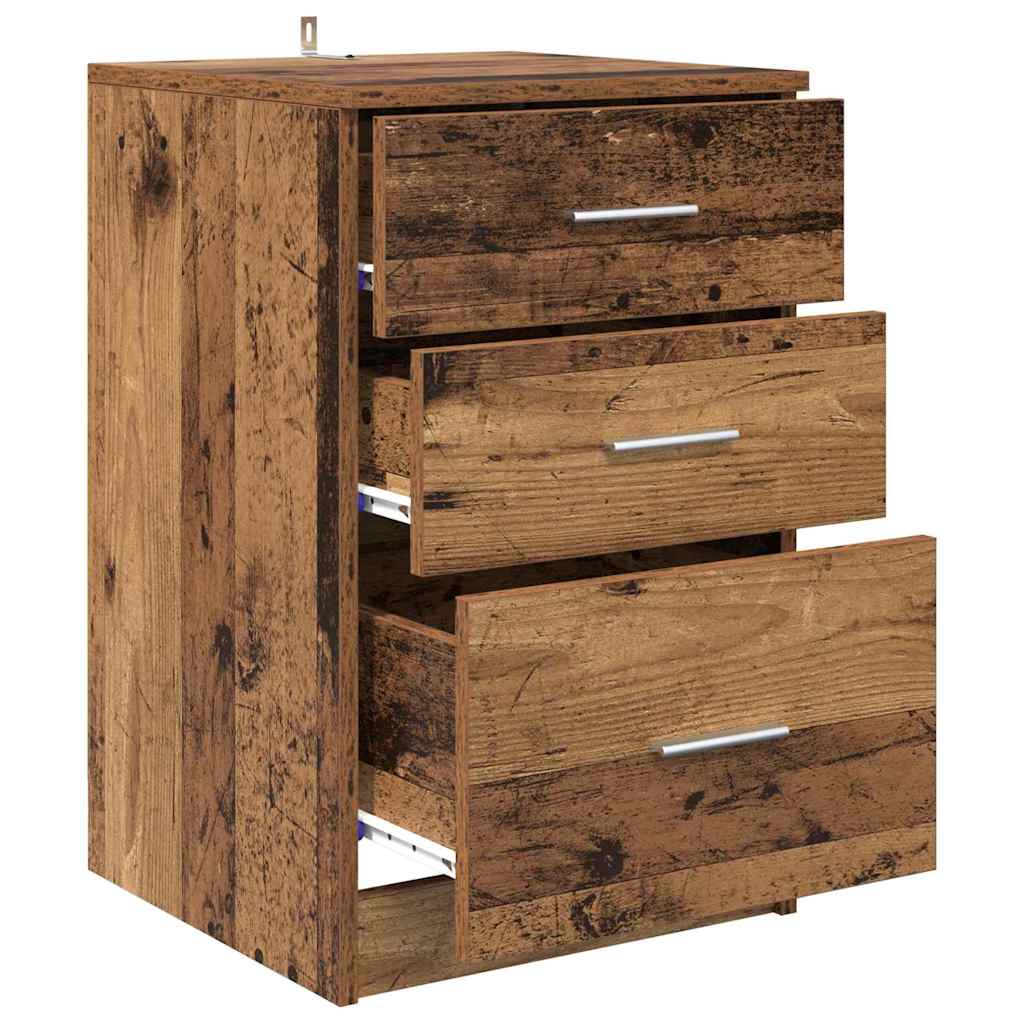 Armadio da Notte con cassetto Legno vecchio 40 x 40 x 63 cm 880914