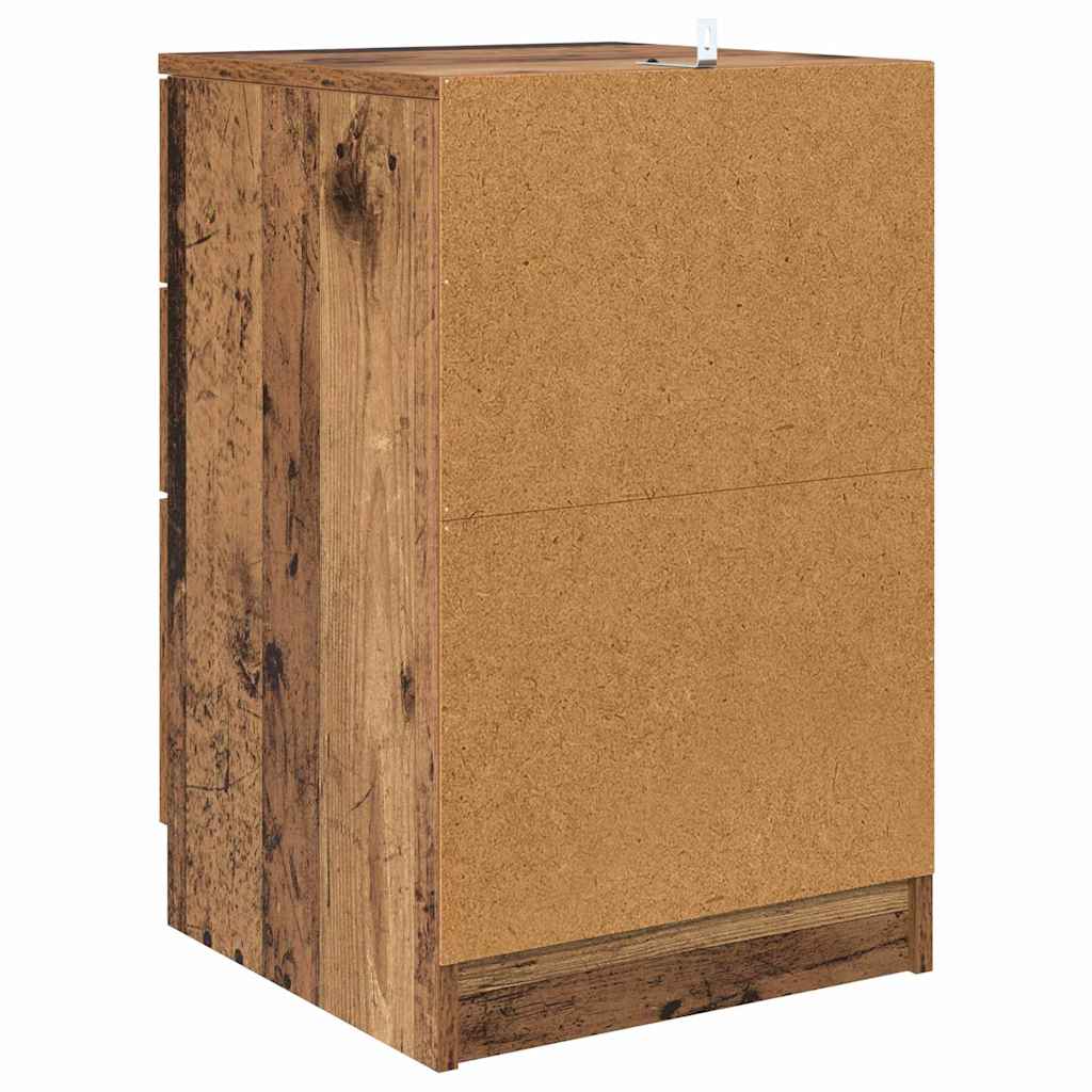 Armadio da Notte con cassetto Legno vecchio 40 x 40 x 63 cm 880914