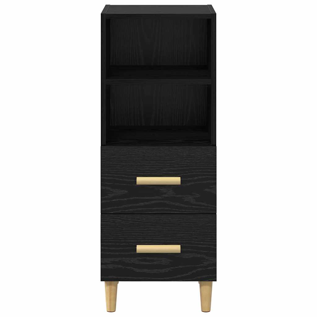 Credenza Rovere nero 34 x 34,5 x 90 cm Legno multistrato 880945