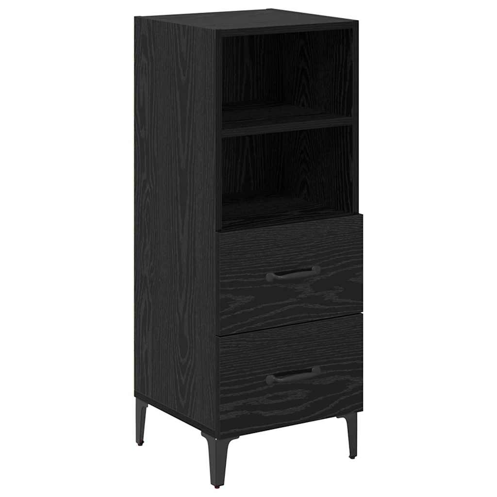 Credenza Rovere nero 34 x 34.5 x 90 cm Legno multistrato 880954