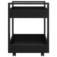Carrello da Scrivania Rovere Nero 60 x 45 x 60 cm 881005