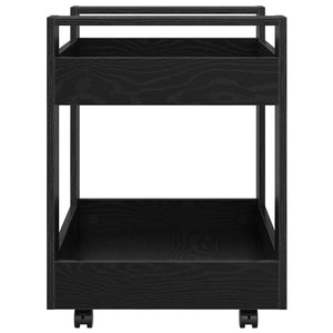 Carrello da Scrivania Rovere Nero 60 x 45 x 60 cm 881005