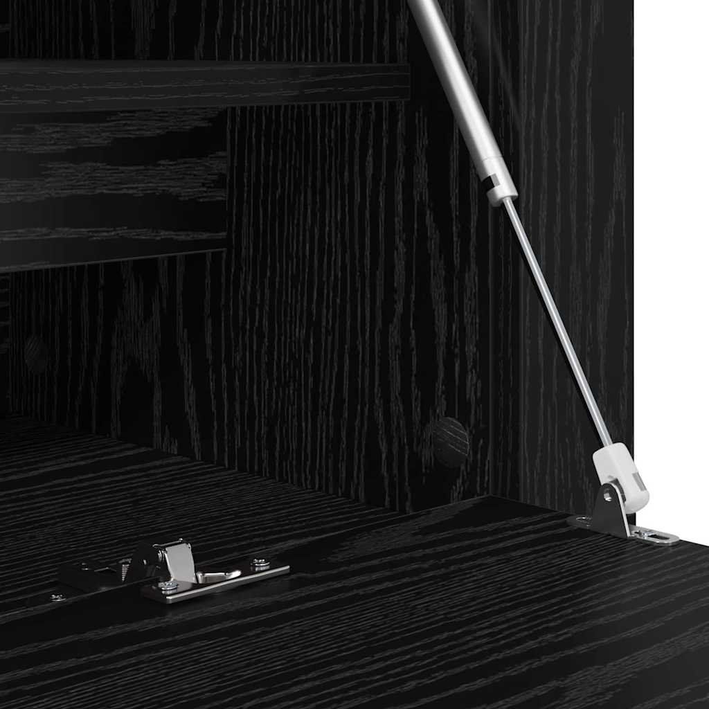 Mobile per scarpe con lo scaffale Rovere nero 100 x 35 x 38 cm 881020