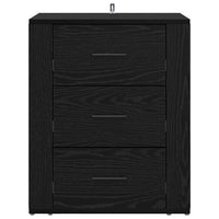 Armadio da Notte Rovere nero 50 x 36 x 60 cm Legno multistrato 881062