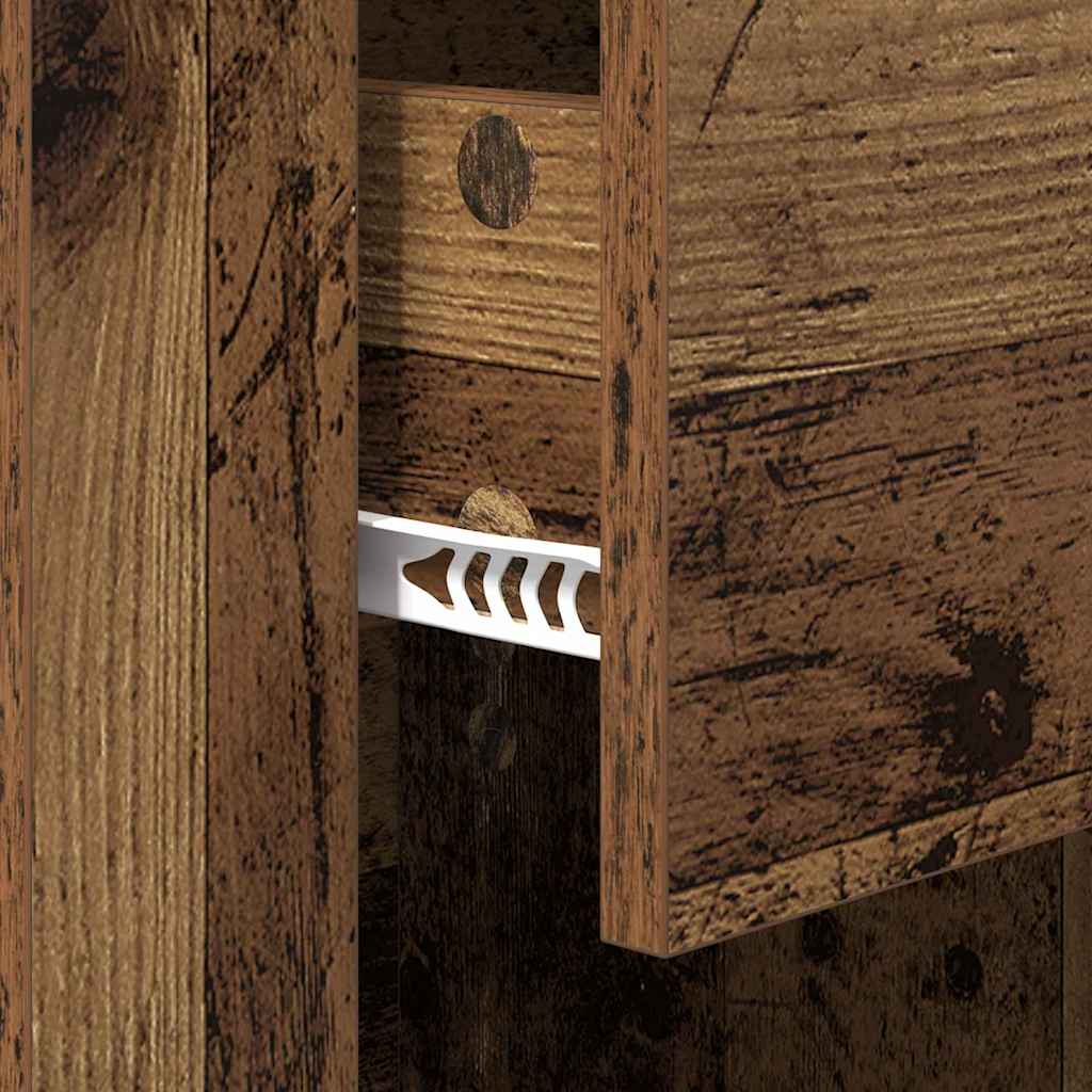 Armadio da Notte con cassetto Legno vecchio 50 x 36 x 60 cm 881069