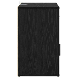 Armadio da Notte Rovere nero 50 x 36 x 60 cm Legno multistrato 881071