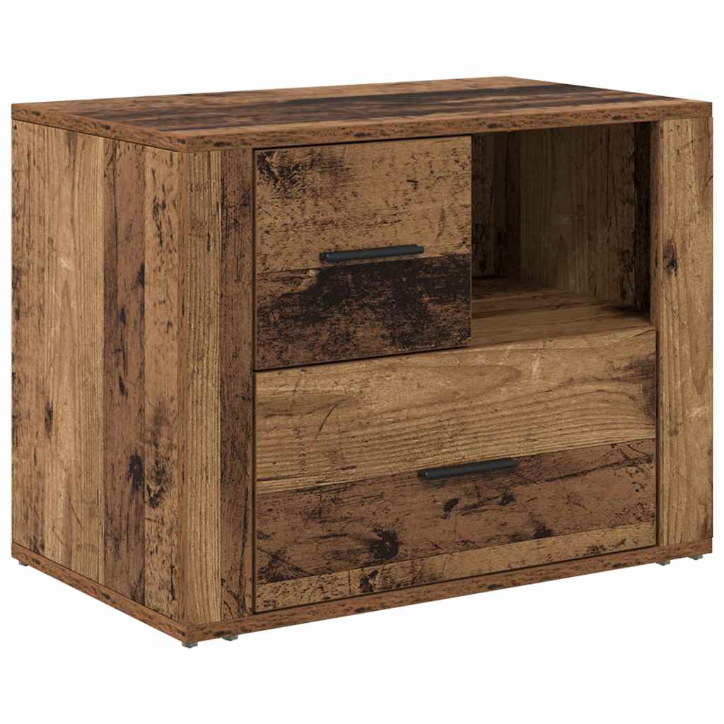 Armadio da Notte con cassetto Legno vecchio 60 x 36 x 45 cm 881087