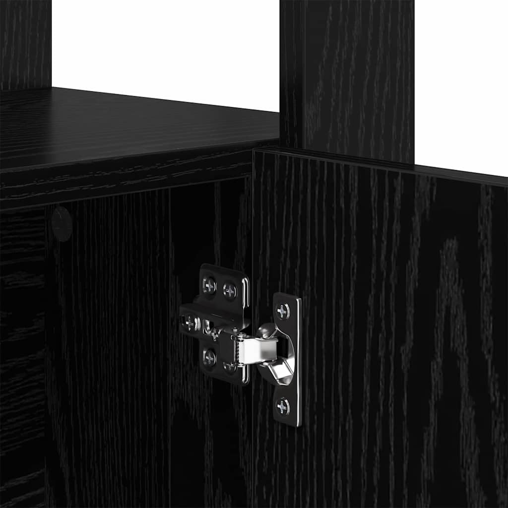 Credenza Rovere nero 30 x 80 x 119.5 cm Legno multistrato 881098